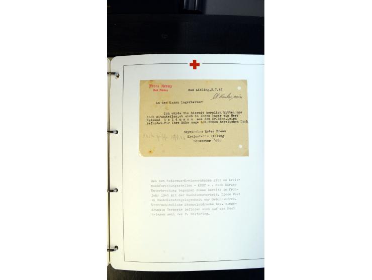 1945/2000 (ca.), umfangreiche Sammlung "Der Suchdienst vom Rotem Kreuz" mit einigen hundert Briefen und Karten inkl. KGF-Vord
