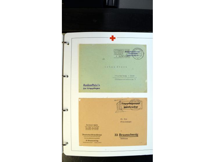 1945/2000 (ca.), umfangreiche Sammlung "Der Suchdienst vom Rotem Kreuz" mit einigen hundert Briefen und Karten inkl. KGF-Vord