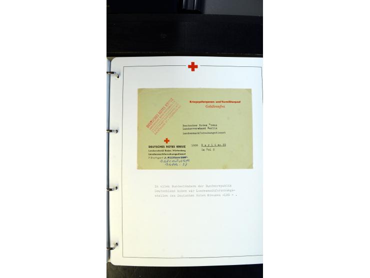 1945/2000 (ca.), umfangreiche Sammlung "Der Suchdienst vom Rotem Kreuz" mit einigen hundert Briefen und Karten inkl. KGF-Vord