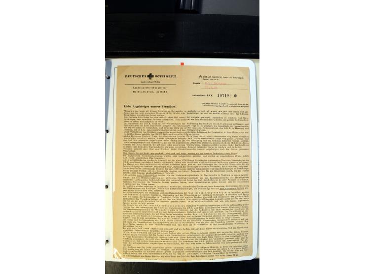 1945/2000 (ca.), umfangreiche Sammlung "Der Suchdienst vom Rotem Kreuz" mit einigen hundert Briefen und Karten inkl. KGF-Vord