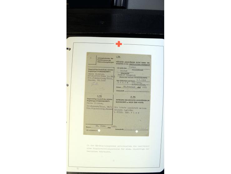 1945/2000 (ca.), umfangreiche Sammlung "Der Suchdienst vom Rotem Kreuz" mit einigen hundert Briefen und Karten inkl. KGF-Vord