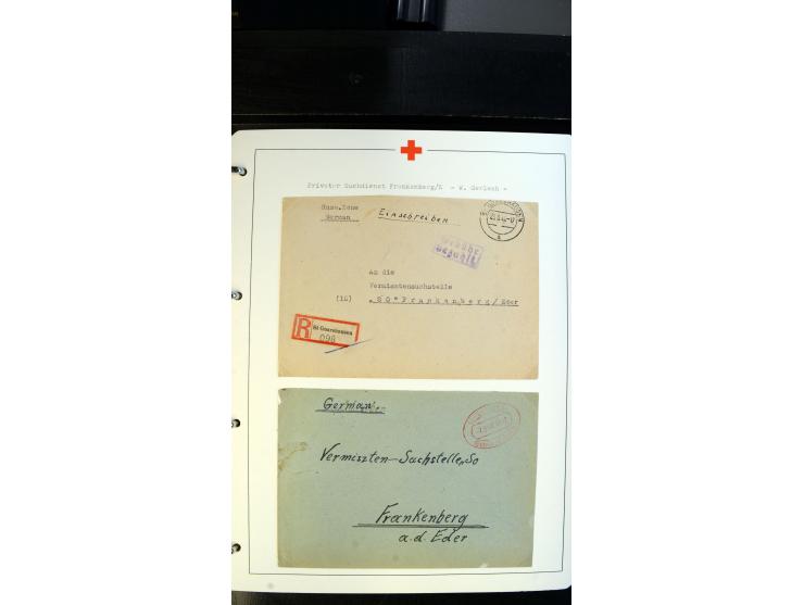 1945/2000 (ca.), umfangreiche Sammlung "Der Suchdienst vom Rotem Kreuz" mit einigen hundert Briefen und Karten inkl. KGF-Vord