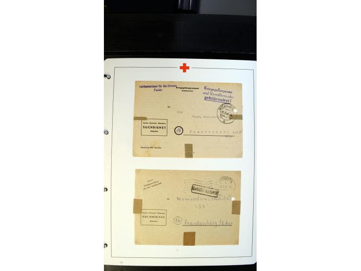 1945/2000 (ca.), umfangreiche Sammlung "Der Suchdienst vom Rotem Kreuz" mit einigen hundert Briefen und Karten inkl. KGF-Vord