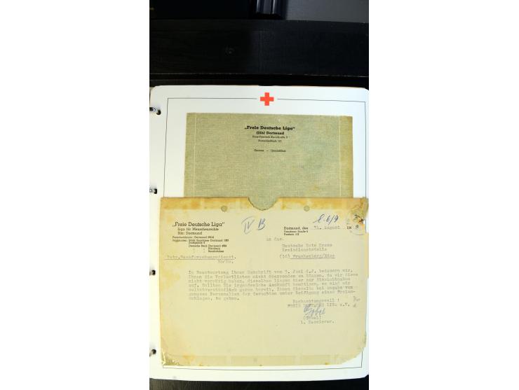 1945/2000 (ca.), umfangreiche Sammlung "Der Suchdienst vom Rotem Kreuz" mit einigen hundert Briefen und Karten inkl. KGF-Vord