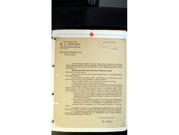 1945/2000 (ca.), umfangreiche Sammlung "Der Suchdienst vom Rotem Kreuz" mit einigen hundert Briefen und Karten inkl. KGF-Vord