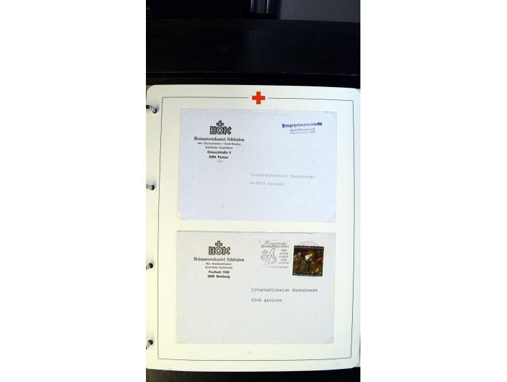 1945/2000 (ca.), umfangreiche Sammlung "Der Suchdienst vom Rotem Kreuz" mit einigen hundert Briefen und Karten inkl. KGF-Vord