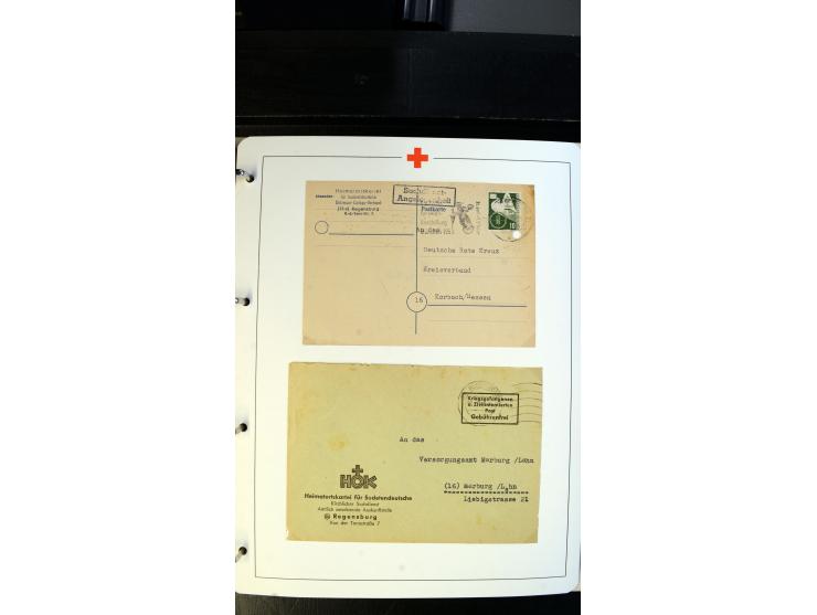 1945/2000 (ca.), umfangreiche Sammlung "Der Suchdienst vom Rotem Kreuz" mit einigen hundert Briefen und Karten inkl. KGF-Vord
