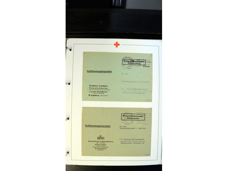 1945/2000 (ca.), umfangreiche Sammlung "Der Suchdienst vom Rotem Kreuz" mit einigen hundert Briefen und Karten inkl. KGF-Vord