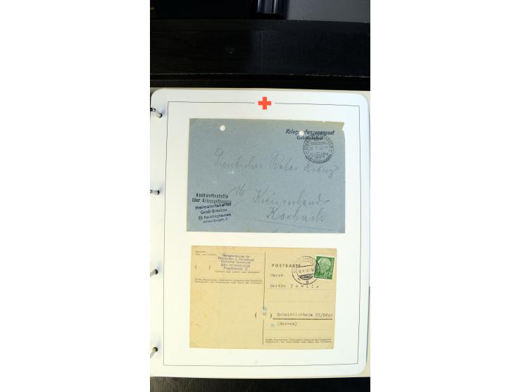 1945/2000 (ca.), umfangreiche Sammlung "Der Suchdienst vom Rotem Kreuz" mit einigen hundert Briefen und Karten inkl. KGF-Vord