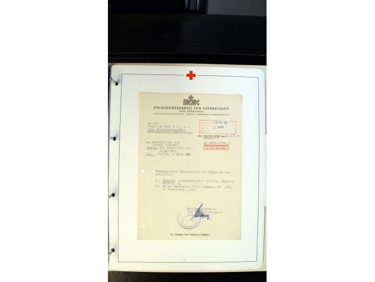 1945/2000 (ca.), umfangreiche Sammlung "Der Suchdienst vom Rotem Kreuz" mit einigen hundert Briefen und Karten inkl. KGF-Vord