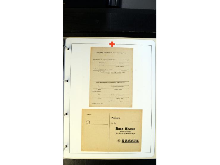 1945/2000 (ca.), umfangreiche Sammlung "Der Suchdienst vom Rotem Kreuz" mit einigen hundert Briefen und Karten inkl. KGF-Vord