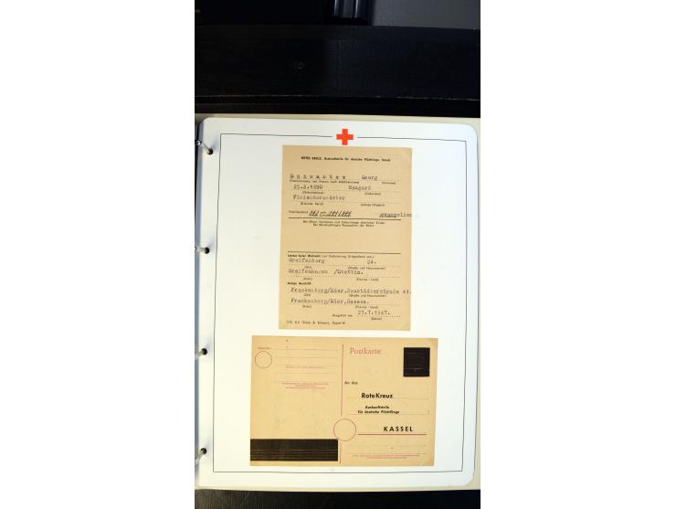 1945/2000 (ca.), umfangreiche Sammlung "Der Suchdienst vom Rotem Kreuz" mit einigen hundert Briefen und Karten inkl. KGF-Vord