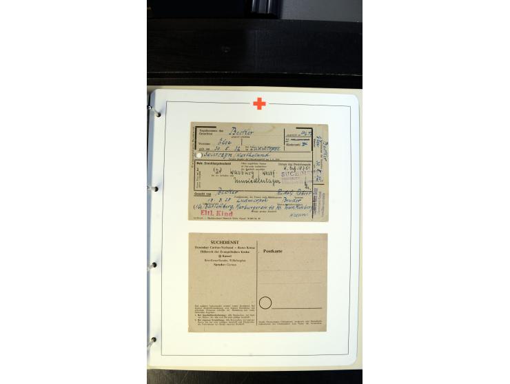 1945/2000 (ca.), umfangreiche Sammlung "Der Suchdienst vom Rotem Kreuz" mit einigen hundert Briefen und Karten inkl. KGF-Vord