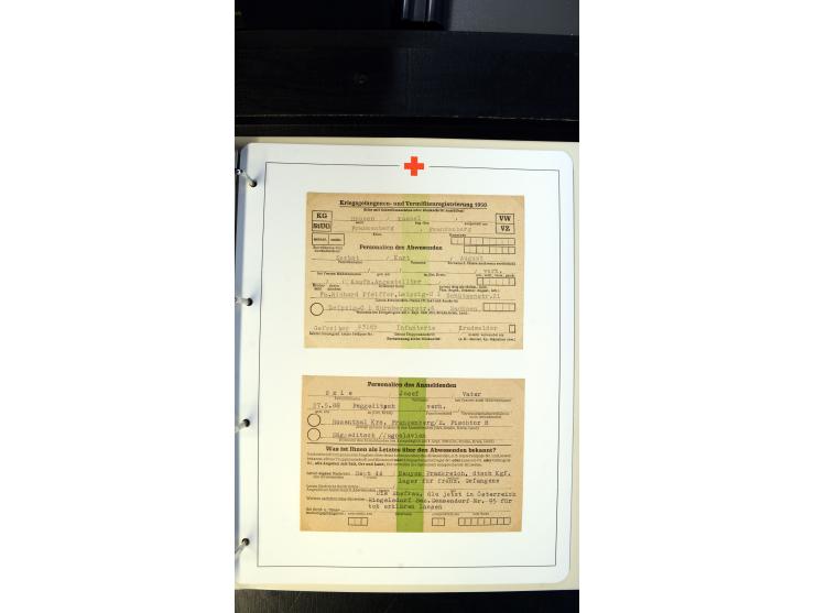 1945/2000 (ca.), umfangreiche Sammlung "Der Suchdienst vom Rotem Kreuz" mit einigen hundert Briefen und Karten inkl. KGF-Vord