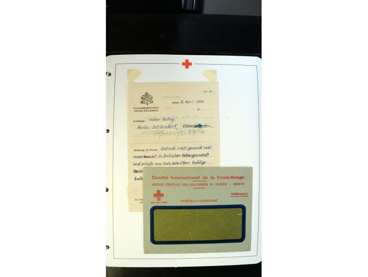 1945/2000 (ca.), umfangreiche Sammlung "Der Suchdienst vom Rotem Kreuz" mit einigen hundert Briefen und Karten inkl. KGF-Vord