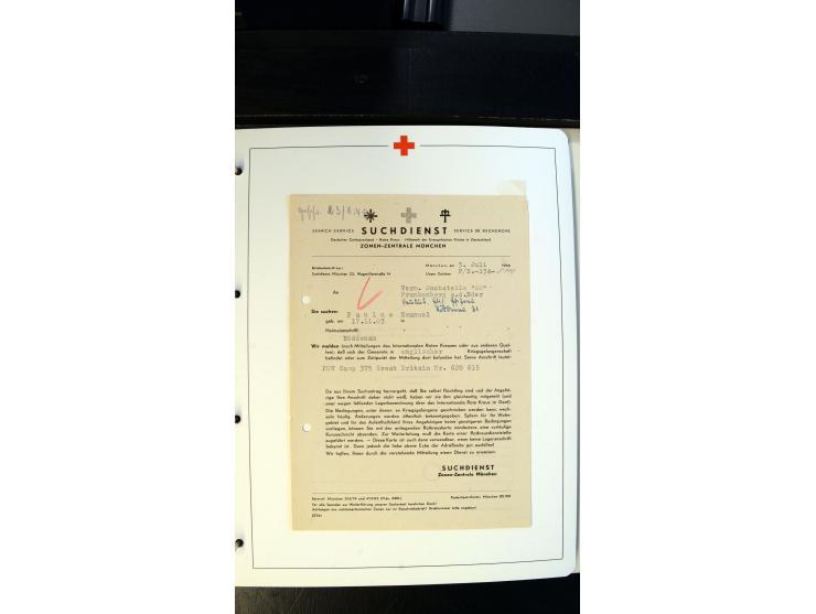 1945/2000 (ca.), umfangreiche Sammlung "Der Suchdienst vom Rotem Kreuz" mit einigen hundert Briefen und Karten inkl. KGF-Vord
