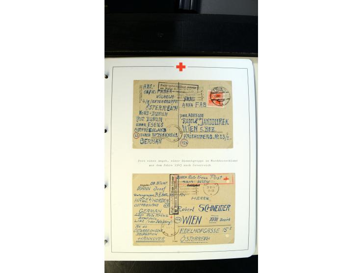 1945/2000 (ca.), umfangreiche Sammlung "Der Suchdienst vom Rotem Kreuz" mit einigen hundert Briefen und Karten inkl. KGF-Vord