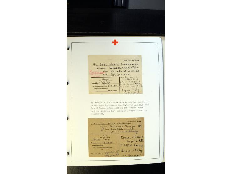1945/2000 (ca.), umfangreiche Sammlung "Der Suchdienst vom Rotem Kreuz" mit einigen hundert Briefen und Karten inkl. KGF-Vord