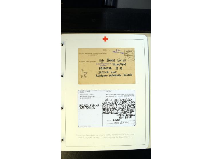1945/2000 (ca.), umfangreiche Sammlung "Der Suchdienst vom Rotem Kreuz" mit einigen hundert Briefen und Karten inkl. KGF-Vord