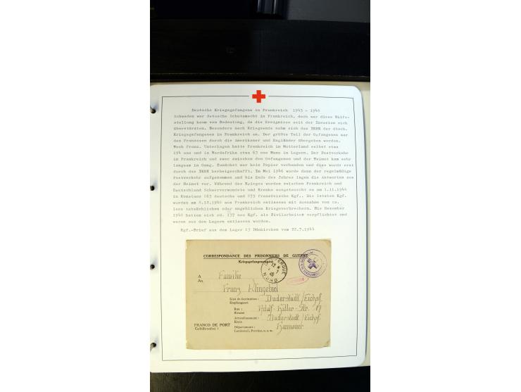 1945/2000 (ca.), umfangreiche Sammlung "Der Suchdienst vom Rotem Kreuz" mit einigen hundert Briefen und Karten inkl. KGF-Vord