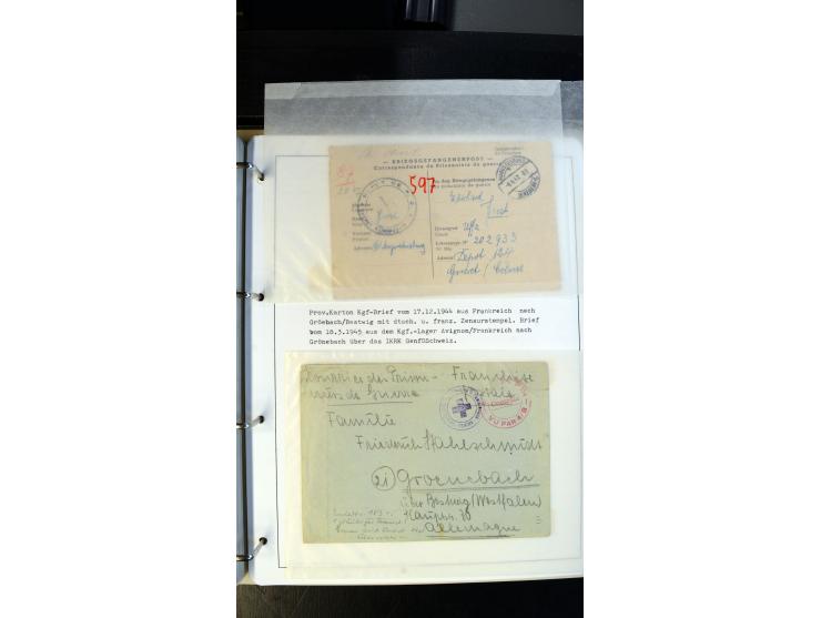 1945/2000 (ca.), umfangreiche Sammlung "Der Suchdienst vom Rotem Kreuz" mit einigen hundert Briefen und Karten inkl. KGF-Vord
