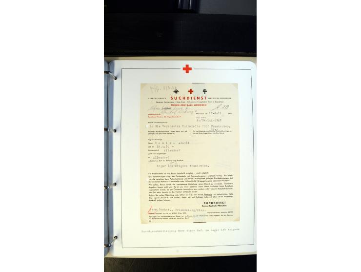 1945/2000 (ca.), umfangreiche Sammlung "Der Suchdienst vom Rotem Kreuz" mit einigen hundert Briefen und Karten inkl. KGF-Vord