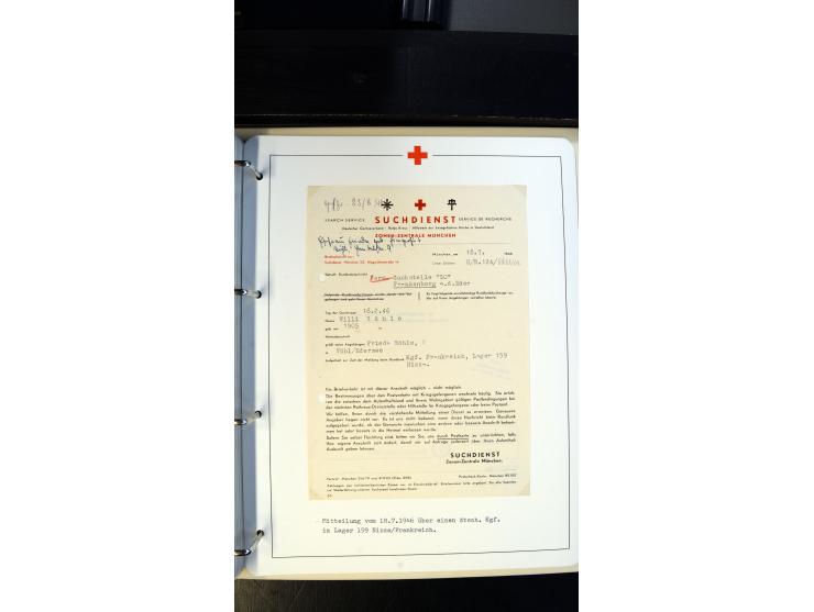 1945/2000 (ca.), umfangreiche Sammlung "Der Suchdienst vom Rotem Kreuz" mit einigen hundert Briefen und Karten inkl. KGF-Vord
