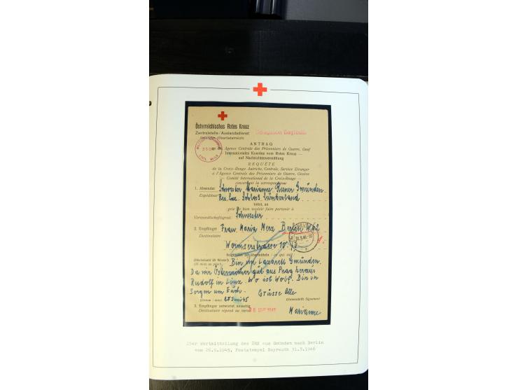 1945/2000 (ca.), umfangreiche Sammlung "Der Suchdienst vom Rotem Kreuz" mit einigen hundert Briefen und Karten inkl. KGF-Vord