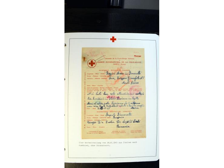1945/2000 (ca.), umfangreiche Sammlung "Der Suchdienst vom Rotem Kreuz" mit einigen hundert Briefen und Karten inkl. KGF-Vord