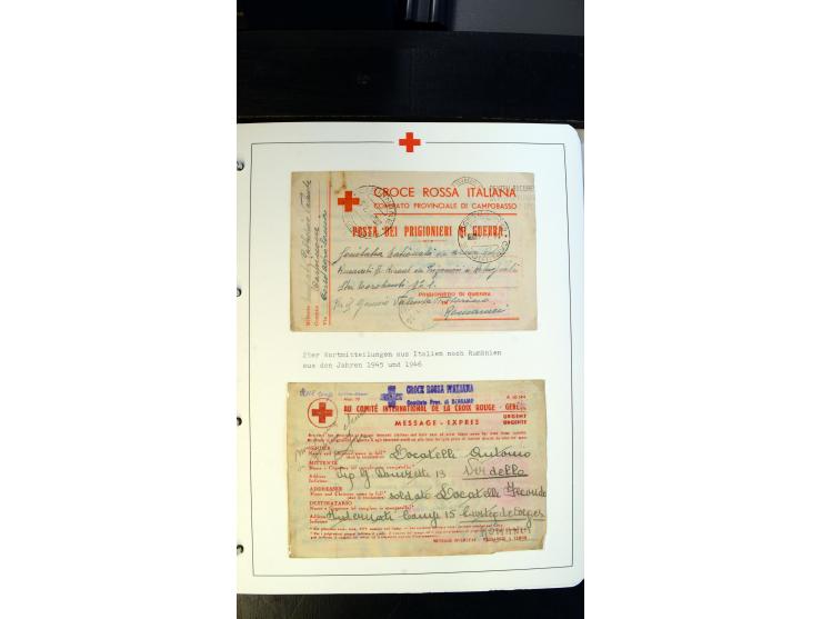 1945/2000 (ca.), umfangreiche Sammlung "Der Suchdienst vom Rotem Kreuz" mit einigen hundert Briefen und Karten inkl. KGF-Vord