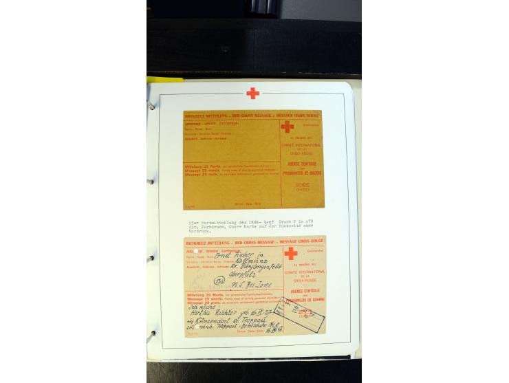 1945/2000 (ca.), umfangreiche Sammlung "Der Suchdienst vom Rotem Kreuz" mit einigen hundert Briefen und Karten inkl. KGF-Vord
