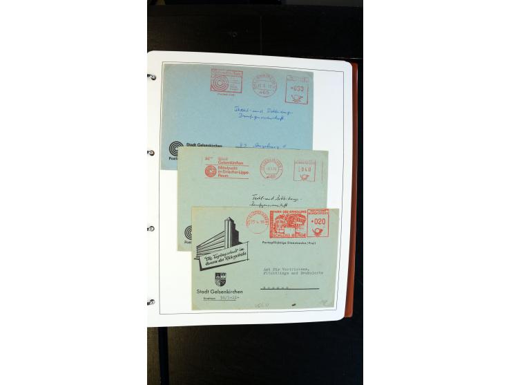 GELSENKIRCHEN: 1860/2000 (ca.), Sammlung ab Preußen in vier Alben, dabei interessante Frankaturen und Stempel, R-Briefe, Luft