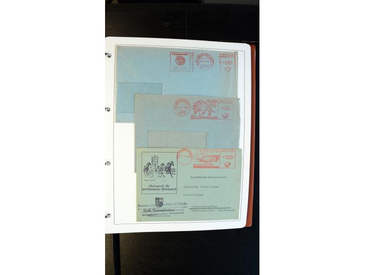 GELSENKIRCHEN: 1860/2000 (ca.), Sammlung ab Preußen in vier Alben, dabei interessante Frankaturen und Stempel, R-Briefe, Luft