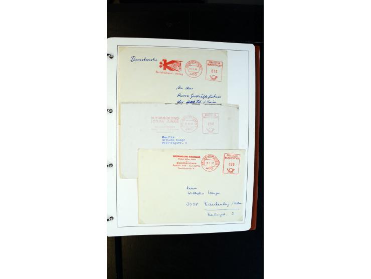 GELSENKIRCHEN: 1860/2000 (ca.), Sammlung ab Preußen in vier Alben, dabei interessante Frankaturen und Stempel, R-Briefe, Luft