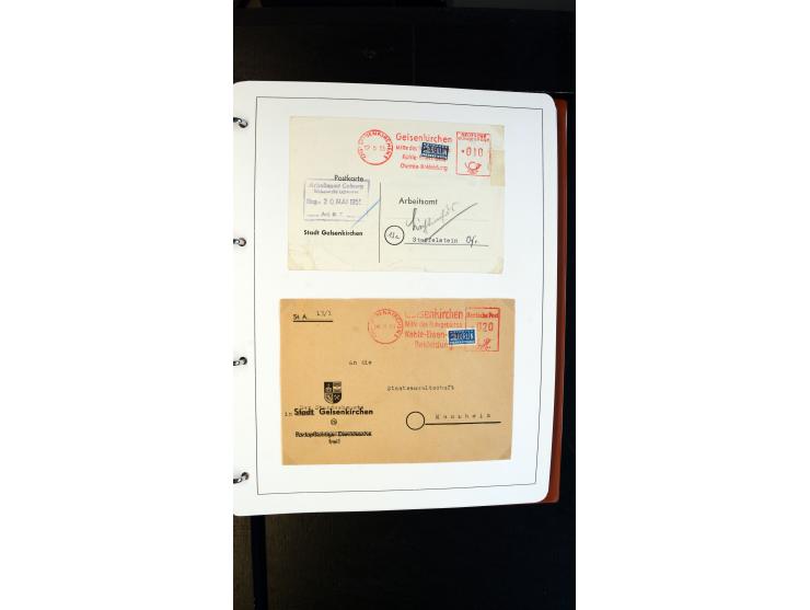 GELSENKIRCHEN: 1860/2000 (ca.), Sammlung ab Preußen in vier Alben, dabei interessante Frankaturen und Stempel, R-Briefe, Luft