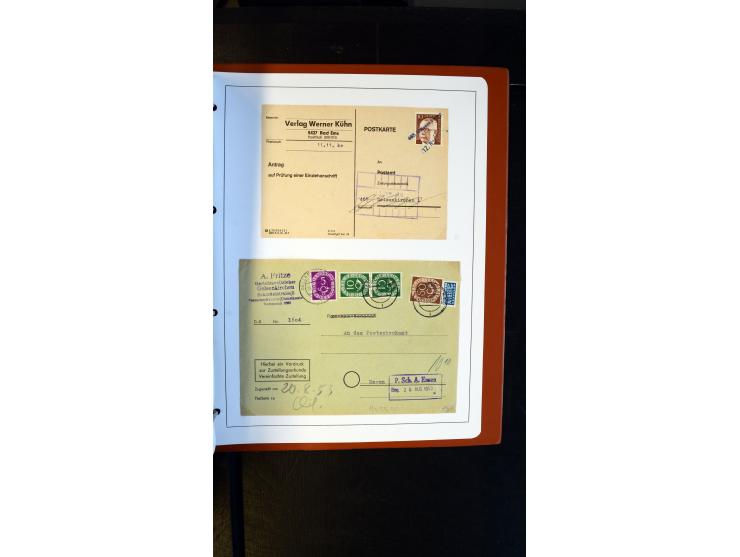 GELSENKIRCHEN: 1860/2000 (ca.), Sammlung ab Preußen in vier Alben, dabei interessante Frankaturen und Stempel, R-Briefe, Luft