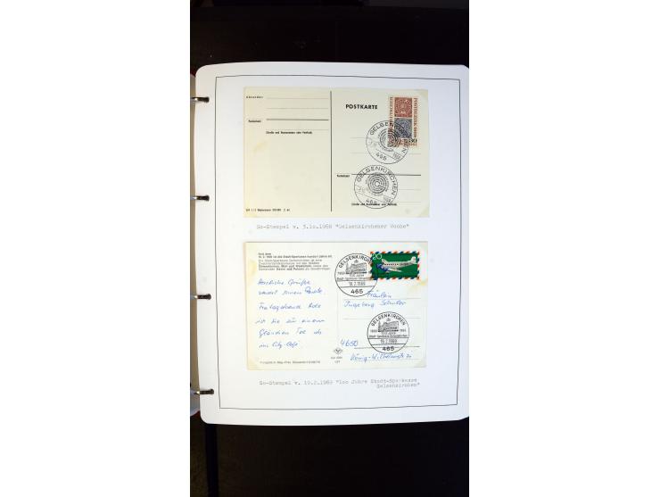 GELSENKIRCHEN: 1860/2000 (ca.), Sammlung ab Preußen in vier Alben, dabei interessante Frankaturen und Stempel, R-Briefe, Luft