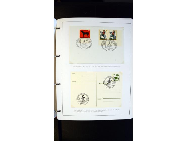 GELSENKIRCHEN: 1860/2000 (ca.), Sammlung ab Preußen in vier Alben, dabei interessante Frankaturen und Stempel, R-Briefe, Luft