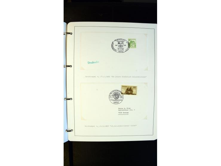 GELSENKIRCHEN: 1860/2000 (ca.), Sammlung ab Preußen in vier Alben, dabei interessante Frankaturen und Stempel, R-Briefe, Luft