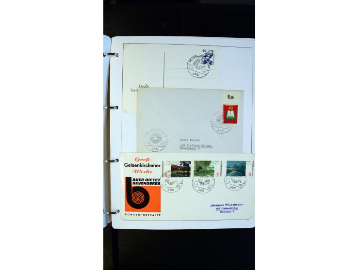 GELSENKIRCHEN: 1860/2000 (ca.), Sammlung ab Preußen in vier Alben, dabei interessante Frankaturen und Stempel, R-Briefe, Luft