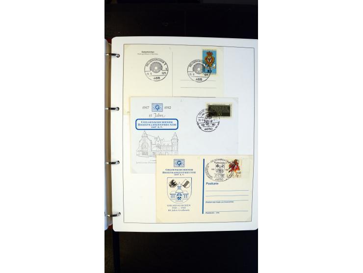GELSENKIRCHEN: 1860/2000 (ca.), Sammlung ab Preußen in vier Alben, dabei interessante Frankaturen und Stempel, R-Briefe, Luft