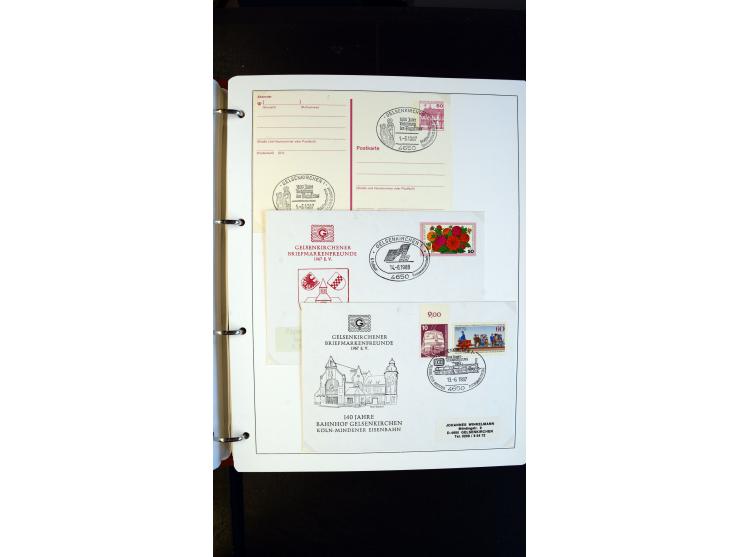 GELSENKIRCHEN: 1860/2000 (ca.), Sammlung ab Preußen in vier Alben, dabei interessante Frankaturen und Stempel, R-Briefe, Luft