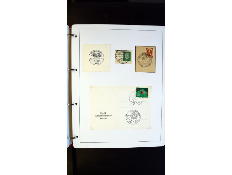 GELSENKIRCHEN: 1860/2000 (ca.), Sammlung ab Preußen in vier Alben, dabei interessante Frankaturen und Stempel, R-Briefe, Luft