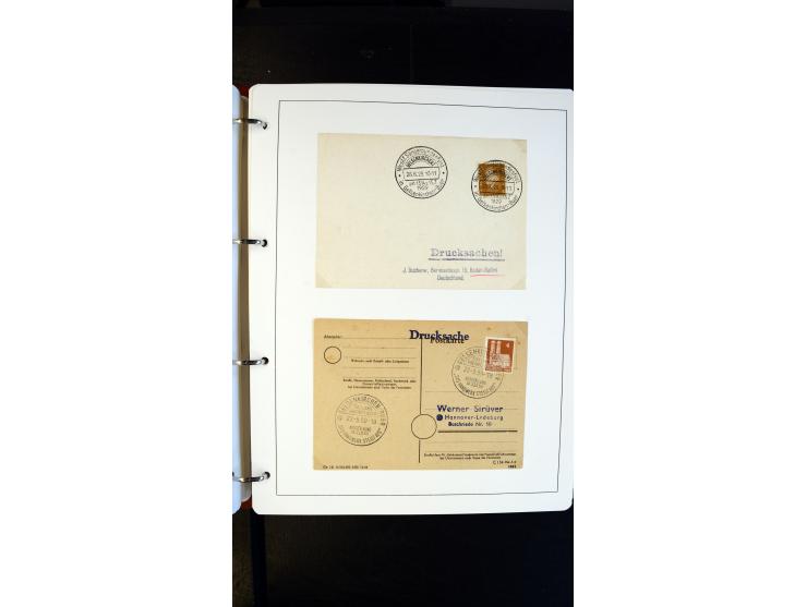 GELSENKIRCHEN: 1860/2000 (ca.), Sammlung ab Preußen in vier Alben, dabei interessante Frankaturen und Stempel, R-Briefe, Luft