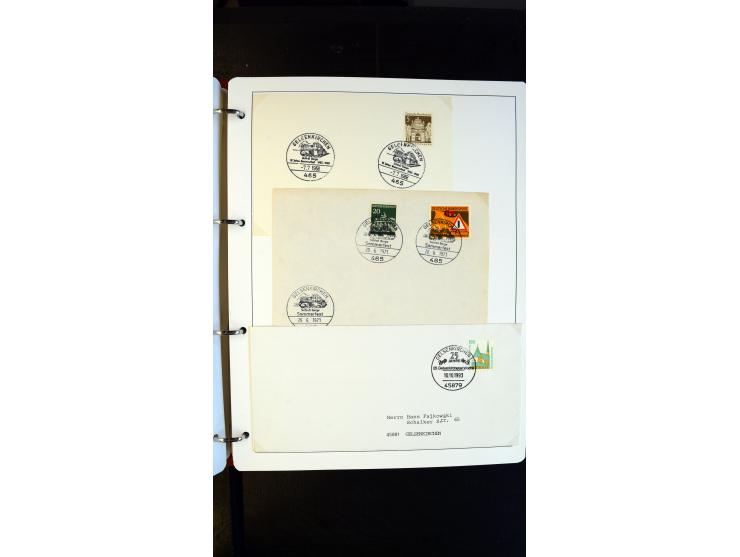 GELSENKIRCHEN: 1860/2000 (ca.), Sammlung ab Preußen in vier Alben, dabei interessante Frankaturen und Stempel, R-Briefe, Luft