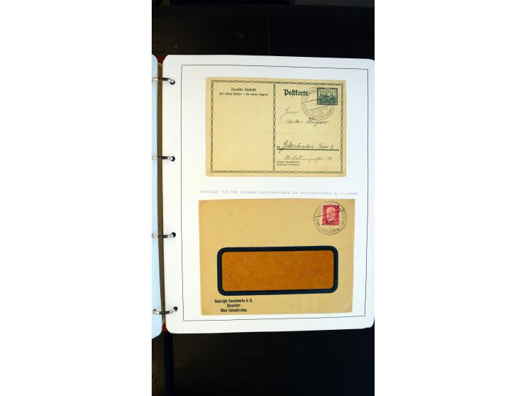 GELSENKIRCHEN: 1860/2000 (ca.), Sammlung ab Preußen in vier Alben, dabei interessante Frankaturen und Stempel, R-Briefe, Luft