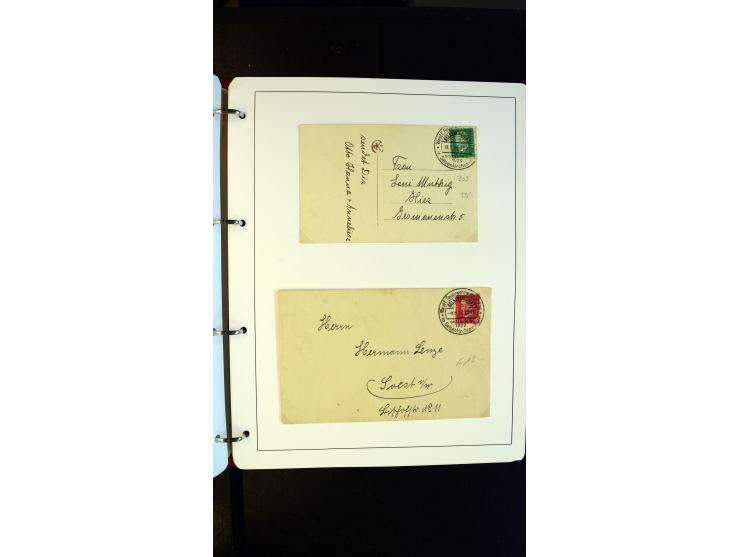 GELSENKIRCHEN: 1860/2000 (ca.), Sammlung ab Preußen in vier Alben, dabei interessante Frankaturen und Stempel, R-Briefe, Luft