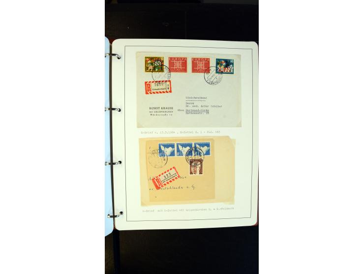 GELSENKIRCHEN: 1860/2000 (ca.), Sammlung ab Preußen in vier Alben, dabei interessante Frankaturen und Stempel, R-Briefe, Luft