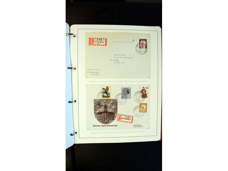 GELSENKIRCHEN: 1860/2000 (ca.), Sammlung ab Preußen in vier Alben, dabei interessante Frankaturen und Stempel, R-Briefe, Luft
