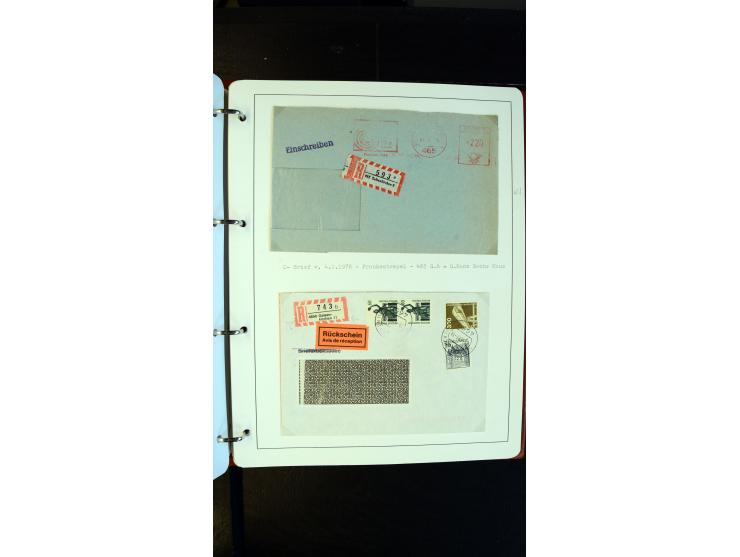 GELSENKIRCHEN: 1860/2000 (ca.), Sammlung ab Preußen in vier Alben, dabei interessante Frankaturen und Stempel, R-Briefe, Luft